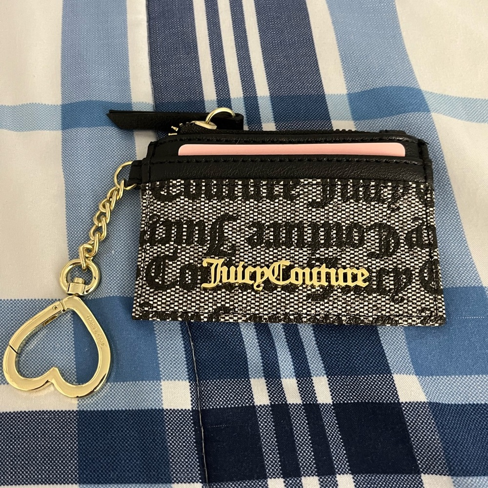 Juicy couture black card holder wallet.